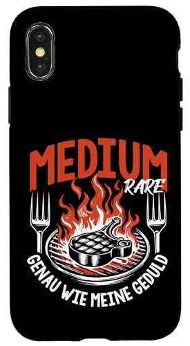 Grillen Medium Rare Wie Meine Geduld Vatertag Männer Papa Hülle für iPhone X/XS Grillen Medium Rare Wie Meine Geduld Vatertag Männer Papa Hülle für iPhone X/XS von Grillen Medium Rare Geduld Geschenk Vatertag Papa