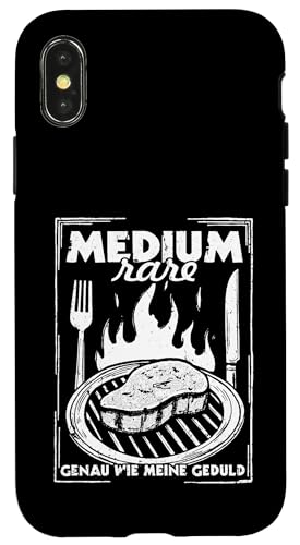 Grillen Medium Rare Wie Meine Geduld Vatertag Männer Papa Hülle für iPhone X/XS Grillen Medium Rare Wie Meine Geduld Vatertag Männer Papa Hülle für iPhone X/XS von Grillen Medium Rare Geduld Geschenk Vatertag Papa