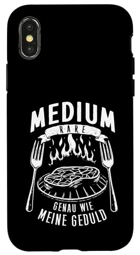 Grillen Medium Rare Wie Meine Geduld Vatertag Männer Papa Hülle für iPhone X/XS Grillen Medium Rare Wie Meine Geduld Vatertag Männer Papa Hülle für iPhone X/XS von Grillen Medium Rare Geduld Geschenk Vatertag Papa