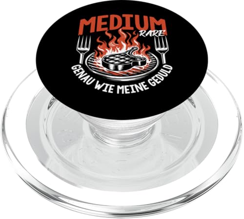 Grillen Medium Rare Wie Meine Geduld Vatertag Männer Papa PopSockets PopGrip für MagSafe von Grillen Medium Rare Geduld Geschenk Vatertag Papa