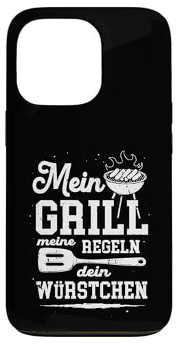 Grillen Mein Grill Meine Regeln Dein Würstchen Vatertag Mann Hülle für iPhone 13 Pro von Grillen Mein Grill Meine Regeln BBQ Papa Geschenk