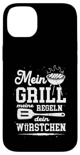 Grillen Mein Grill Meine Regeln Dein Würstchen Vatertag Mann Hülle für iPhone 14 Plus von Grillen Mein Grill Meine Regeln BBQ Papa Geschenk