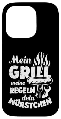 Grillen Mein Grill Meine Regeln Dein Würstchen Vatertag Mann Hülle für iPhone 14 Pro von Grillen Mein Grill Meine Regeln BBQ Papa Geschenk