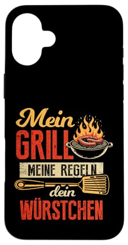 Grillen Mein Grill Meine Regeln Dein Würstchen Vatertag Mann Hülle für iPhone 16 Plus Grillen Mein Grill Meine Regeln Dein Würstchen Vatertag Mann Hülle für iPhone 16 Plus von Grillen Mein Grill Meine Regeln BBQ Papa Geschenk