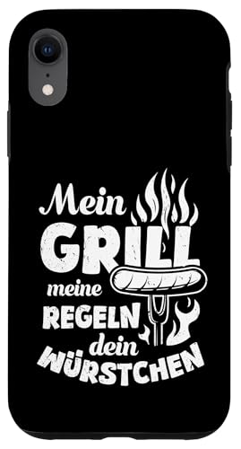 Grillen Mein Grill Meine Regeln Dein Würstchen Vatertag Mann Hülle für iPhone XR von Grillen Mein Grill Meine Regeln BBQ Papa Geschenk