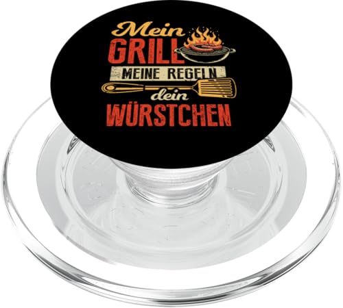 Grillen Mein Grill Meine Regeln Dein Würstchen Vatertag Mann PopSockets PopGrip für MagSafe Grillen Mein Grill Meine Regeln Dein Würstchen Vatertag Mann PopSockets PopGrip für MagSafe von Grillen Mein Grill Meine Regeln BBQ Papa Geschenk