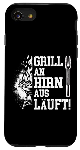 Grillen An Hirn Aus Grill An Spruch Vatertag Papa Für Männer Hülle für iPhone SE (2020) / 7 / 8 von Grillen Papa Hirn Aus BBQ Vatertag Geschenk Lustig