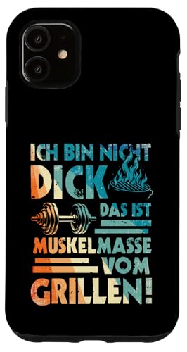 Grillen Muskelmasse vom Grillen Männer Vatertag Spruch Hülle für iPhone 11 Grillen Muskelmasse vom Grillen Männer Vatertag Spruch Hülle für iPhone 11 von Grillen Papa Muskelmasse BBQ Vatertag Geschenk