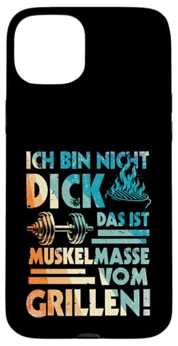 Grillen Muskelmasse vom Grillen Männer Vatertag Spruch Hülle für iPhone 15 Plus Grillen Muskelmasse vom Grillen Männer Vatertag Spruch Hülle für iPhone 15 Plus von Grillen Papa Muskelmasse BBQ Vatertag Geschenk