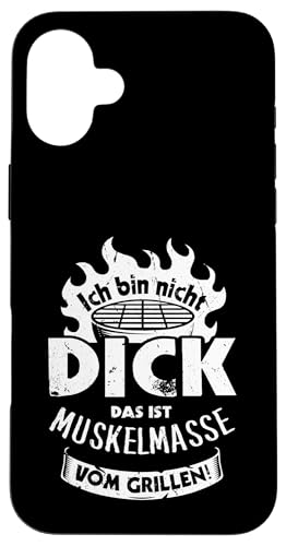 Grillen Muskelmasse vom Grillen Männer Vatertag Spruch Hülle für iPhone 16 Plus Grillen Muskelmasse vom Grillen Männer Vatertag Spruch Hülle für iPhone 16 Plus von Grillen Papa Muskelmasse BBQ Vatertag Geschenk