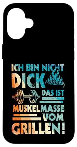 Grillen Muskelmasse vom Grillen Männer Vatertag Spruch Hülle für iPhone 16 Plus Grillen Muskelmasse vom Grillen Männer Vatertag Spruch Hülle für iPhone 16 Plus von Grillen Papa Muskelmasse BBQ Vatertag Geschenk