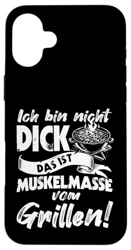 Grillen Muskelmasse vom Grillen Männer Vatertag Spruch Hülle für iPhone 16 Plus Grillen Muskelmasse vom Grillen Männer Vatertag Spruch Hülle für iPhone 16 Plus von Grillen Papa Muskelmasse BBQ Vatertag Geschenk