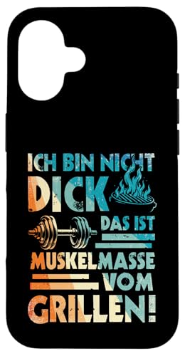 Grillen Muskelmasse vom Grillen Männer Vatertag Spruch Hülle für iPhone 16 Grillen Muskelmasse vom Grillen Männer Vatertag Spruch Hülle für iPhone 16 von Grillen Papa Muskelmasse BBQ Vatertag Geschenk
