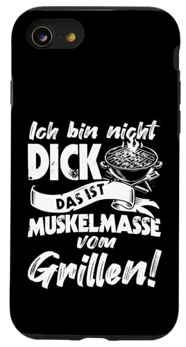 Grillen Muskelmasse vom Grillen Männer Vatertag Spruch Hülle für iPhone SE (2020) / 7 / 8 von Grillen Papa Muskelmasse BBQ Vatertag Geschenk
