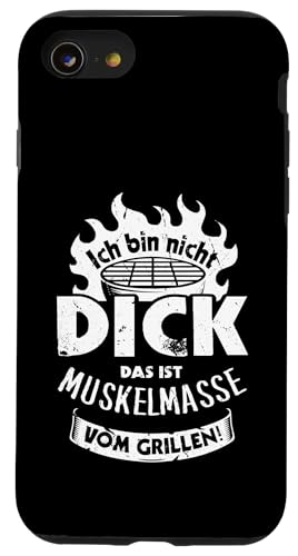 Grillen Muskelmasse vom Grillen Männer Vatertag Spruch Hülle für iPhone SE (2020) / 7 / 8 von Grillen Papa Muskelmasse BBQ Vatertag Geschenk