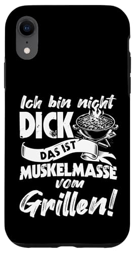 Grillen Muskelmasse vom Grillen Männer Vatertag Spruch Hülle für iPhone XR von Grillen Papa Muskelmasse BBQ Vatertag Geschenk