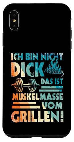 Grillen Muskelmasse vom Grillen Männer Vatertag Spruch Hülle für iPhone XS Max von Grillen Papa Muskelmasse BBQ Vatertag Geschenk