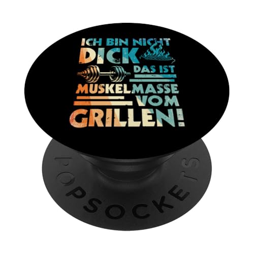 Grillen Muskelmasse vom Grillen Männer Vatertag Spruch PopSockets Klebender PopGrip Grillen Muskelmasse vom Grillen Männer Vatertag Spruch PopSockets Klebender PopGrip von Grillen Papa Muskelmasse BBQ Vatertag Geschenk