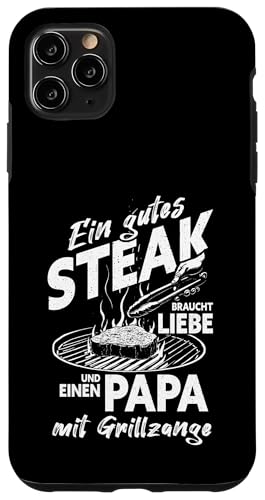 Grillen Steak Liebe Papa mit Grillzange Vatertag Männer Hülle für iPhone 11 Pro Max von Grillen Papa Steak Liebe Grillzange Vatertag BBQ
