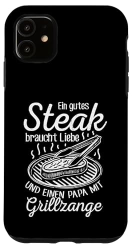 Grillen Steak Liebe Papa mit Grillzange Vatertag Männer Hülle für iPhone 11 Grillen Steak Liebe Papa mit Grillzange Vatertag Männer Hülle für iPhone 11 von Grillen Papa Steak Liebe Grillzange Vatertag BBQ