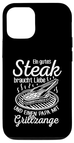 Grillen Steak Liebe Papa mit Grillzange Vatertag Männer Hülle für iPhone 12/12 Pro von Grillen Papa Steak Liebe Grillzange Vatertag BBQ
