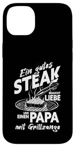 Grillen Steak Liebe Papa mit Grillzange Vatertag Männer Hülle für iPhone 14 Plus Grillen Steak Liebe Papa mit Grillzange Vatertag Männer Hülle für iPhone 14 Plus von Grillen Papa Steak Liebe Grillzange Vatertag BBQ