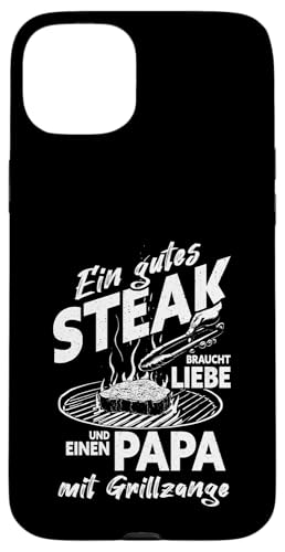 Grillen Steak Liebe Papa mit Grillzange Vatertag Männer Hülle für iPhone 15 Plus Grillen Steak Liebe Papa mit Grillzange Vatertag Männer Hülle für iPhone 15 Plus von Grillen Papa Steak Liebe Grillzange Vatertag BBQ