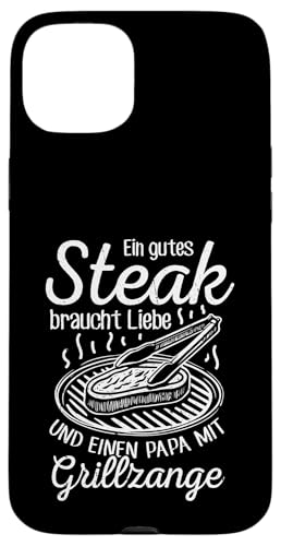Grillen Steak Liebe Papa mit Grillzange Vatertag Männer Hülle für iPhone 15 Plus Grillen Steak Liebe Papa mit Grillzange Vatertag Männer Hülle für iPhone 15 Plus von Grillen Papa Steak Liebe Grillzange Vatertag BBQ
