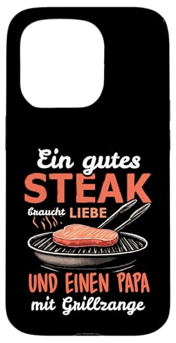 Grillen Steak Liebe Papa mit Grillzange Vatertag Männer Hülle für iPhone 15 Pro Grillen Steak Liebe Papa mit Grillzange Vatertag Männer Hülle für iPhone 15 Pro von Grillen Papa Steak Liebe Grillzange Vatertag BBQ