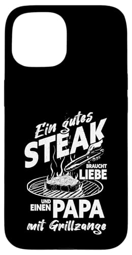 Grillen Steak Liebe Papa mit Grillzange Vatertag Männer Hülle für iPhone 15 Grillen Steak Liebe Papa mit Grillzange Vatertag Männer Hülle für iPhone 15 von Grillen Papa Steak Liebe Grillzange Vatertag BBQ