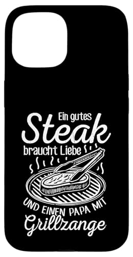 Grillen Steak Liebe Papa mit Grillzange Vatertag Männer Hülle für iPhone 15 Grillen Steak Liebe Papa mit Grillzange Vatertag Männer Hülle für iPhone 15 von Grillen Papa Steak Liebe Grillzange Vatertag BBQ