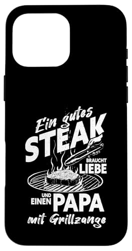 Grillen Steak Liebe Papa mit Grillzange Vatertag Männer Hülle für iPhone 16 Pro Max Grillen Steak Liebe Papa mit Grillzange Vatertag Männer Hülle für iPhone 16 Pro Max von Grillen Papa Steak Liebe Grillzange Vatertag BBQ