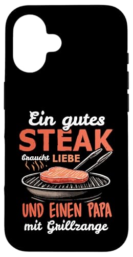 Grillen Steak Liebe Papa mit Grillzange Vatertag Männer Hülle für iPhone 16 Grillen Steak Liebe Papa mit Grillzange Vatertag Männer Hülle für iPhone 16 von Grillen Papa Steak Liebe Grillzange Vatertag BBQ
