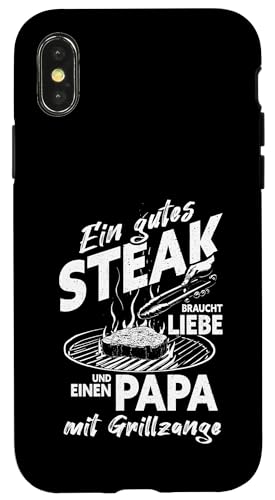 Grillen Steak Liebe Papa mit Grillzange Vatertag Männer Hülle für iPhone X/XS Grillen Steak Liebe Papa mit Grillzange Vatertag Männer Hülle für iPhone X/XS von Grillen Papa Steak Liebe Grillzange Vatertag BBQ