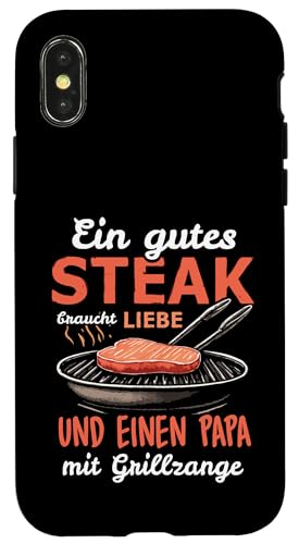 Grillen Steak Liebe Papa mit Grillzange Vatertag Männer Hülle für iPhone X/XS Grillen Steak Liebe Papa mit Grillzange Vatertag Männer Hülle für iPhone X/XS von Grillen Papa Steak Liebe Grillzange Vatertag BBQ