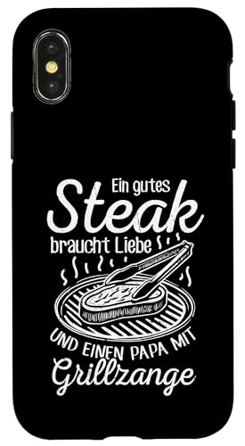 Grillen Steak Liebe Papa mit Grillzange Vatertag Männer Hülle für iPhone X/XS Grillen Steak Liebe Papa mit Grillzange Vatertag Männer Hülle für iPhone X/XS von Grillen Papa Steak Liebe Grillzange Vatertag BBQ