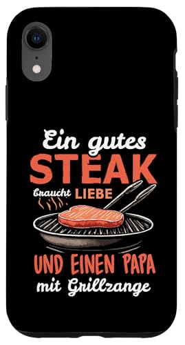 Grillen Steak Liebe Papa mit Grillzange Vatertag Männer Hülle für iPhone XR Grillen Steak Liebe Papa mit Grillzange Vatertag Männer Hülle für iPhone XR von Grillen Papa Steak Liebe Grillzange Vatertag BBQ