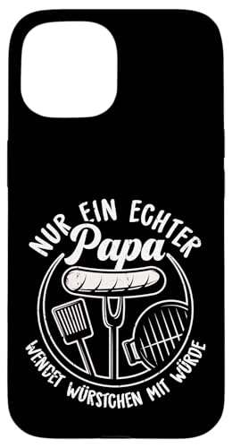 Grillen Nur Ein Echter Papa Wendet Vatertag Männer Papa Hülle für iPhone 15 Grillen Nur Ein Echter Papa Wendet Vatertag Männer Papa Hülle für iPhone 15 von Grillen Papa Würstchen Würde Vatertag Geschenk