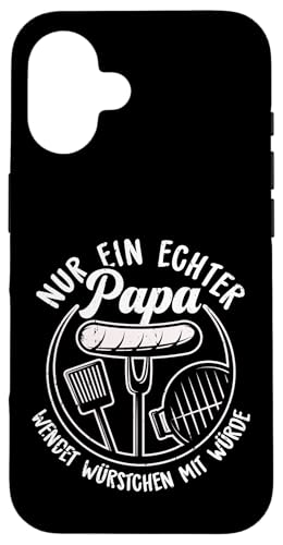 Grillen Nur Ein Echter Papa Wendet Vatertag Männer Papa Hülle für iPhone 16 Grillen Nur Ein Echter Papa Wendet Vatertag Männer Papa Hülle für iPhone 16 von Grillen Papa Würstchen Würde Vatertag Geschenk