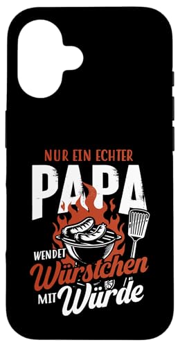 Grillen Nur Ein Echter Papa Wendet Vatertag Männer Papa Hülle für iPhone 16 Grillen Nur Ein Echter Papa Wendet Vatertag Männer Papa Hülle für iPhone 16 von Grillen Papa Würstchen Würde Vatertag Geschenk