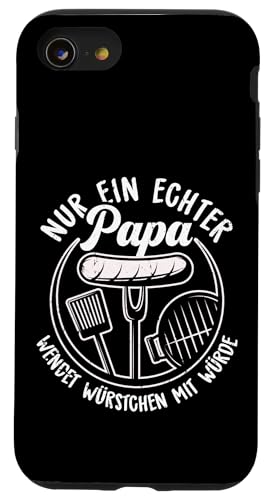 Grillen Nur Ein Echter Papa Wendet Vatertag Männer Papa Hülle für iPhone SE (2020) / 7 / 8 von Grillen Papa Würstchen Würde Vatertag Geschenk