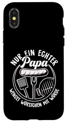 Grillen Nur Ein Echter Papa Wendet Vatertag Männer Papa Hülle für iPhone X/XS Grillen Nur Ein Echter Papa Wendet Vatertag Männer Papa Hülle für iPhone X/XS von Grillen Papa Würstchen Würde Vatertag Geschenk