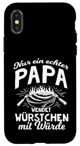Grillen Nur Ein Echter Papa Wendet Vatertag Männer Papa Hülle für iPhone X/XS Grillen Nur Ein Echter Papa Wendet Vatertag Männer Papa Hülle für iPhone X/XS von Grillen Papa Würstchen Würde Vatertag Geschenk