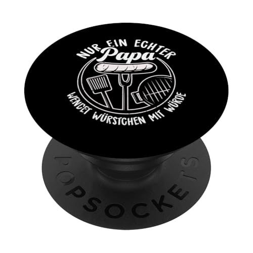 Grillen Nur Ein Echter Papa Wendet Vatertag Männer Papa PopSockets Klebender PopGrip Grillen Nur Ein Echter Papa Wendet Vatertag Männer Papa PopSockets Klebender PopGrip von Grillen Papa Würstchen Würde Vatertag Geschenk