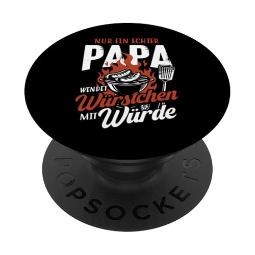 Grillen Nur Ein Echter Papa Wendet Vatertag Männer Papa PopSockets Klebender PopGrip Grillen Nur Ein Echter Papa Wendet Vatertag Männer Papa PopSockets Klebender PopGrip von Grillen Papa Würstchen Würde Vatertag Geschenk