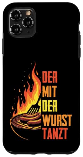 Grillen Der mit der Wurst tanzt BBQ Vatertag Mann Hülle für iPhone 11 Pro Max von Grillen Papa Wurst BBQ Geschenk Vatertag