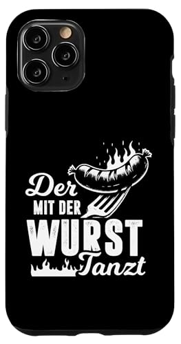 Grillen Der mit der Wurst tanzt BBQ Vatertag Mann Hülle für iPhone 11 Pro von Grillen Papa Wurst BBQ Geschenk Vatertag