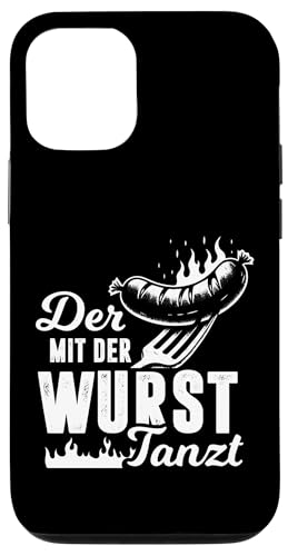 Grillen Der mit der Wurst tanzt BBQ Vatertag Mann Hülle für iPhone 12/12 Pro Grillen Der mit der Wurst tanzt BBQ Vatertag Mann Hülle für iPhone 12/12 Pro von Grillen Papa Wurst BBQ Geschenk Vatertag
