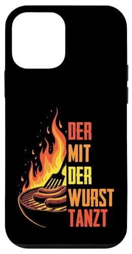 Grillen Der mit der Wurst tanzt BBQ Vatertag Mann Hülle für iPhone 12 mini von Grillen Papa Wurst BBQ Geschenk Vatertag