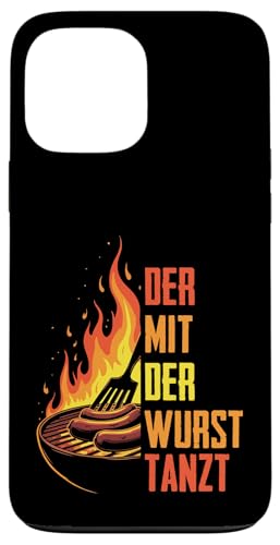 Grillen Der mit der Wurst tanzt BBQ Vatertag Mann Hülle für iPhone 13 Pro Max von Grillen Papa Wurst BBQ Geschenk Vatertag